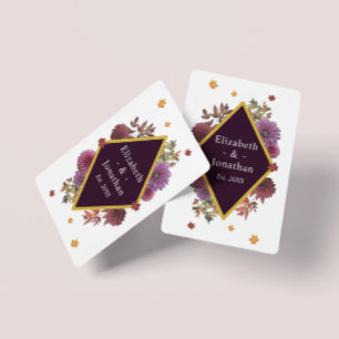 Romantic Autumn Dahlia Playing Cards