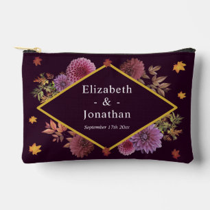 Romantic Autumn Dahlia Wedding Accessory Pouch