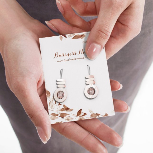 Romantic Autumn Leaves Background Earring Cards (Creator Uploaded)