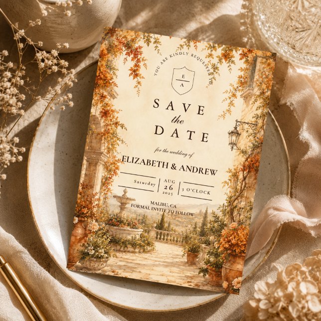 Romantic Autumn Outdoor Wedding Save The Date (Creator Uploaded)