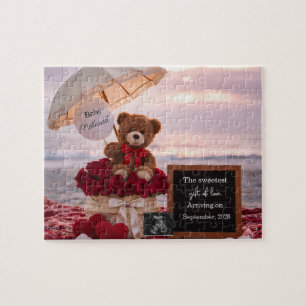 Romantic Baby Reveal Pregnancy announcement gift  Jigsaw Puzzle
