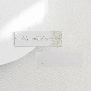 Romantic Baby's Breath Date Night Ideas Card