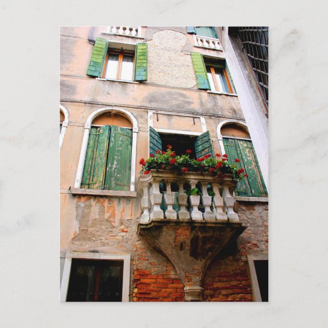 Romantic Balcony Perspective Postcard (Front)