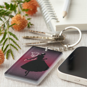 Romantic Ballerina & Rose Silhouette Acrylic– Key Ring