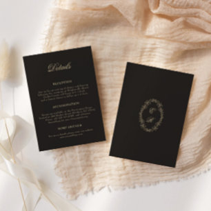 Romantic Baroque Ornate Frame Wedding Details Enclosure Card