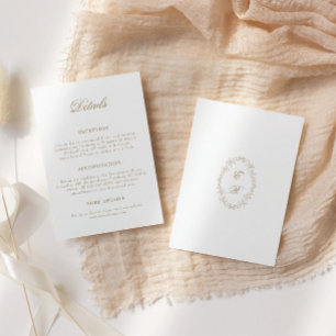 Romantic Baroque Ornate Frame Wedding Details Enclosure Card