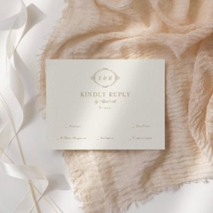 Romantic Baroque Ornate Frame Wedding RSVP Card