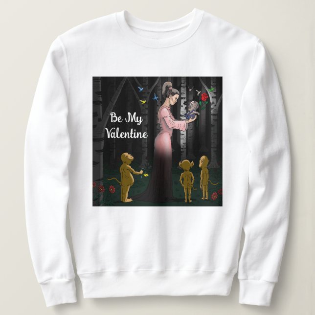 Romantic Be My Valentine Sweatshirt (Design Front)