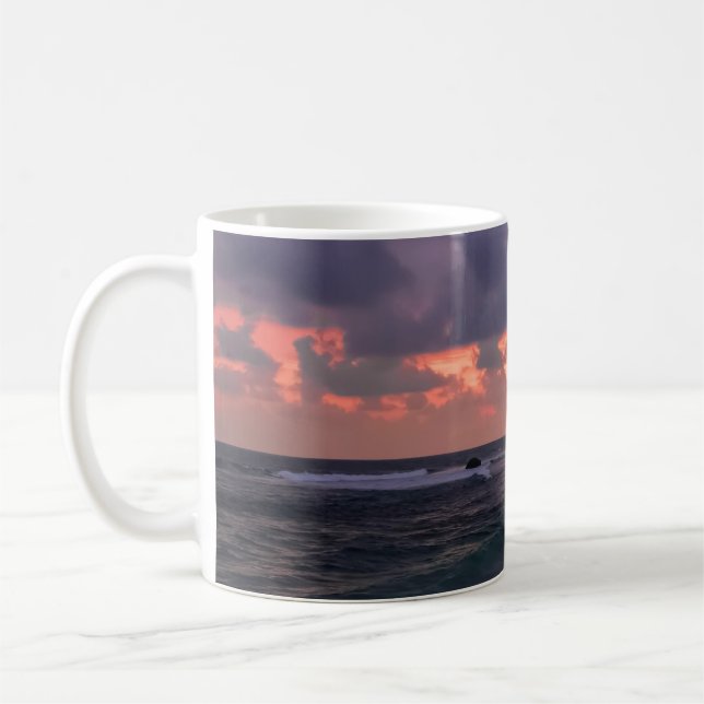 Romantic Beach at Dusk Coffee Mug (Left)