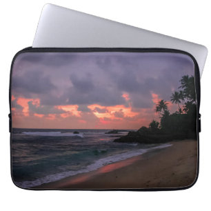 Romantic Beach at Dusk Laptop Sleeve