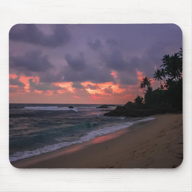 Romantic Beach at Dusk Mouse Pad (Front)