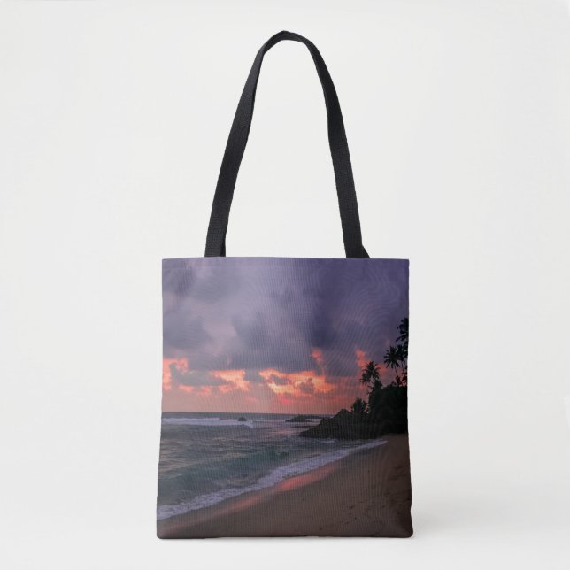 Romantic Beach at Dusk Tote Bag (Front)