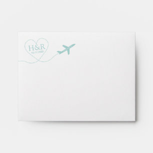 Romantic Beach Destination Event Monogram Envelope