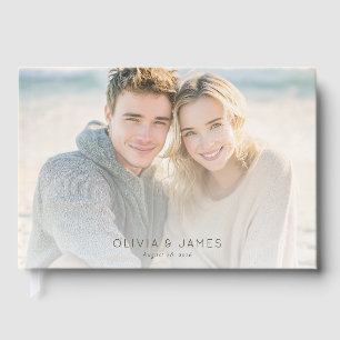 Romantic Beach Photo Guest Book