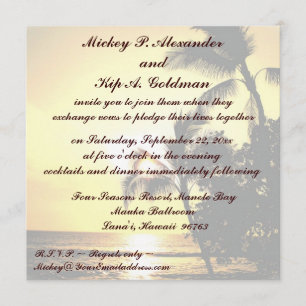 Romantic Beach Wedding Celebration Invitation