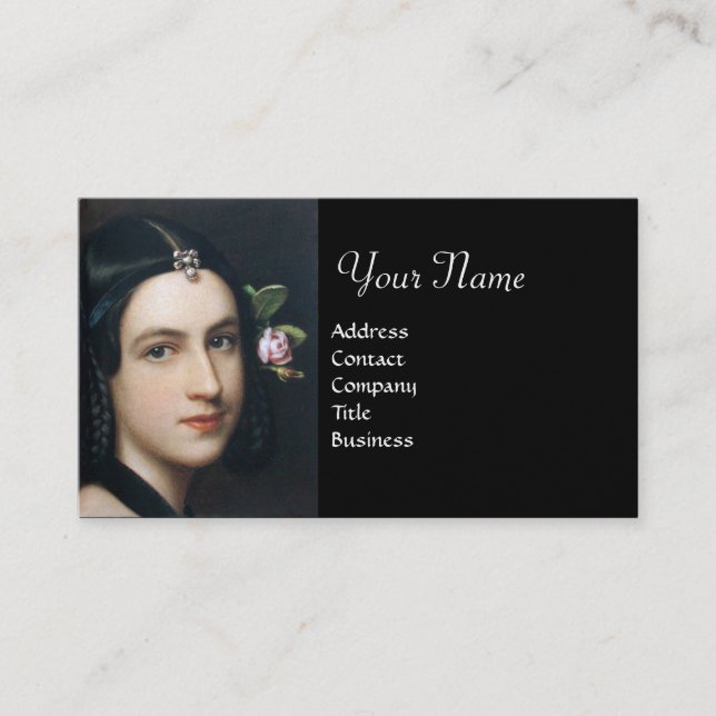 ROMANTIC BEAUTY,Salon Spa, Makeup Artist , Pearl Business Card (Front)