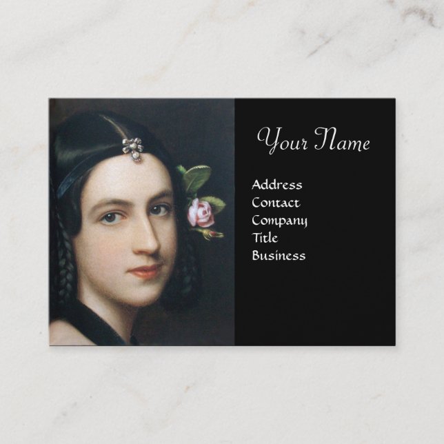ROMANTIC BEAUTY,Salon Spa, Makeup Artist , Pearl Business Card (Front)