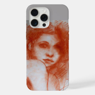 ROMANTIC BEAUTY / Woman Portrait in Sepia Brown iPhone 15 Pro Max Case