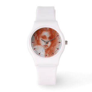 ROMANTIC BEAUTY / Woman Portrait in Sepia Brown Watch