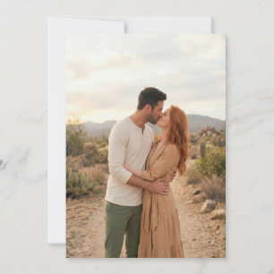 Romantic Beige Desert Photo Invitation