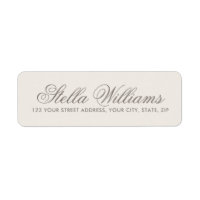Romantic beige light brown calligraphy script