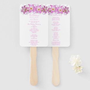Romantic Belladonna Lilies Wedding Program Hand Fan