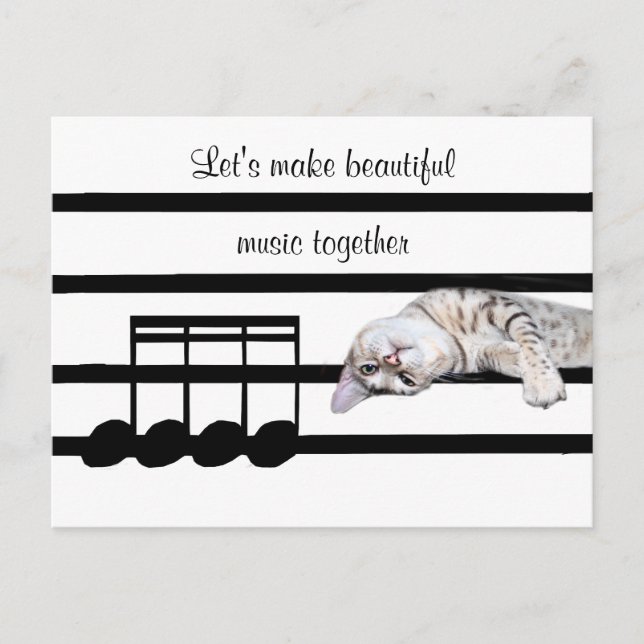 Romantic Bengal cat Postcard (Front)