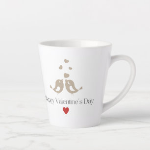 Romantic Birds Valentine's Day Mug, Cute Love Gift Latte Mug