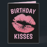 ROMANTIC BIRTHDAY FOR HUSBAND BOYFRIEND GREETING  CARD<br><div class="desc">BIRTHDAY KISSES GREETING CARD</div>