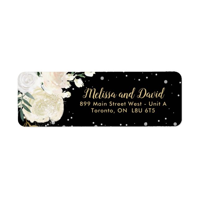 Romantic Black and Gold Winter Wedding (Front)