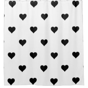 Romantic Black and White Perfect for Couples Shower Curtain