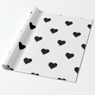 Romantic Black and White Perfect Valentine’s Day Wrapping Paper
