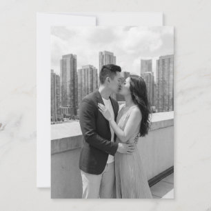 Romantic Black and White Photo Invitation