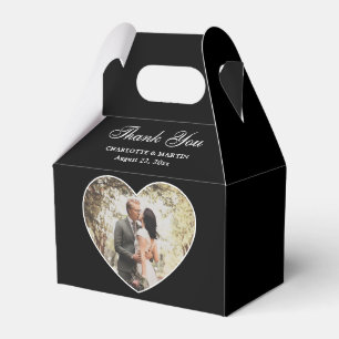 Romantic Black Wedding Photo Favour Box
