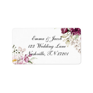 Romantic Bloom Floral Peony Label