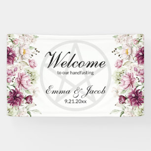 Romantic Bloom Floral Peony Pentacle Banner