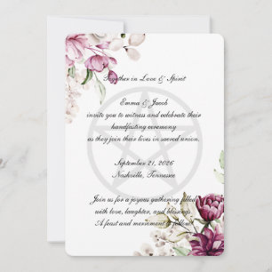 Romantic Bloom Floral Peony Pentacle Invitation