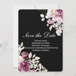 Romantic Bloom Floral Peony Save The Date