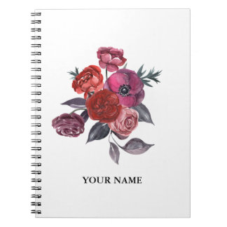 Romantic Bloom in Deep Pink Notebook