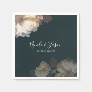 Romantic Blooms Elegant Floral Wedding Napkin
