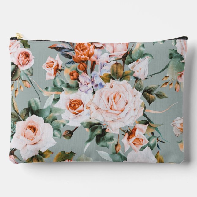 Romantic Blossom Haven Accessory Pouch (Front)