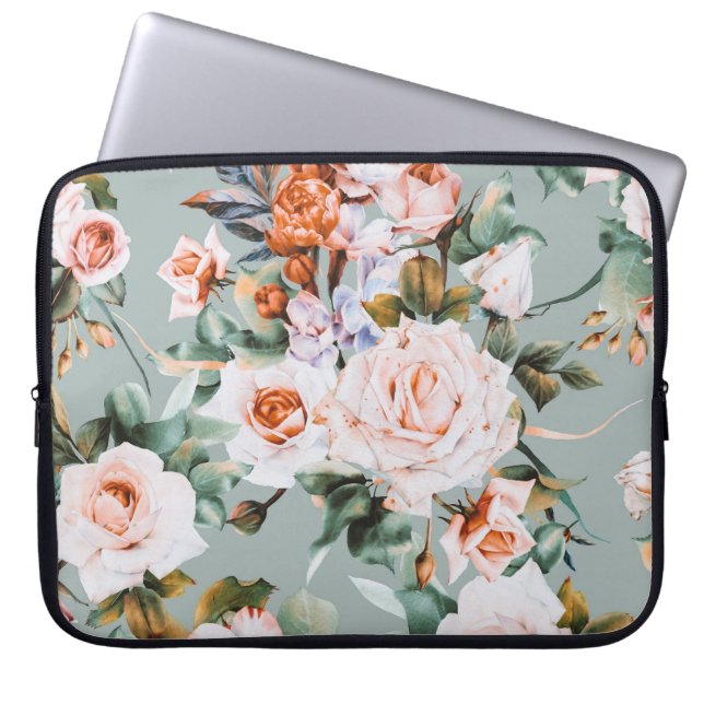 Romantic Blossom Haven Laptop Sleeve (Front)