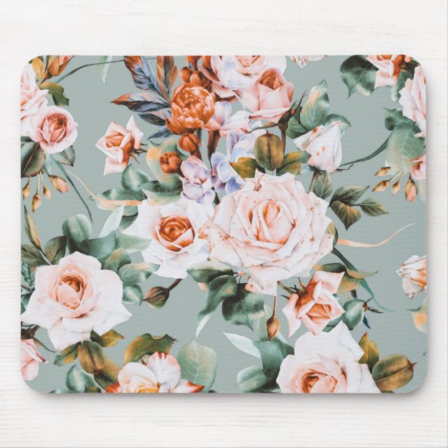 Romantic Blossom Haven Mouse Pad (Front)