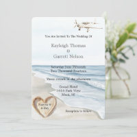 Romantic Blue Beach Ocean Aeroplane Heart Wedding