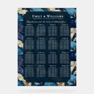 Romantic Blue Calla Lilies Charm Vintage Wedding Acrylic Sign