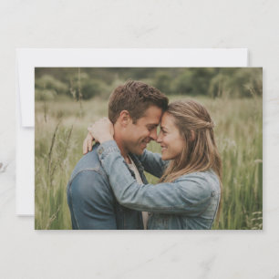 Romantic Blue Casual Photo Invitation