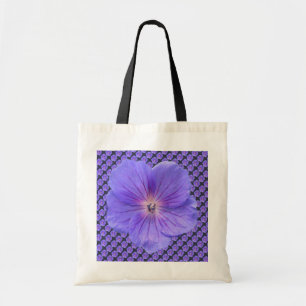 Romantic Blue Geranium Botanical Tote Bag
