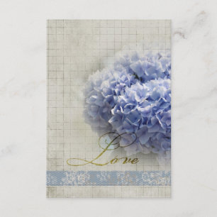 Romantic Blue Hydrangeas Wedding RSVP Card