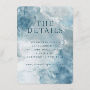 Romantic Blue Watercolor Enclosure Card