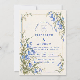 Romantic Bluebell Garden Wedding Invitation